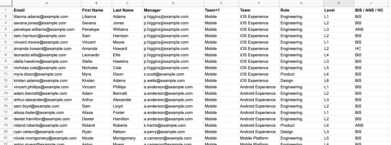 Screenshot individuals sheet